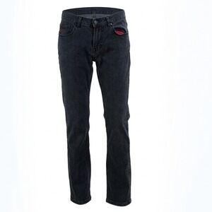 Fox Racing T-Rex Mens Faded Black Straight Leg Jeans Size 30 Red Lining Moto